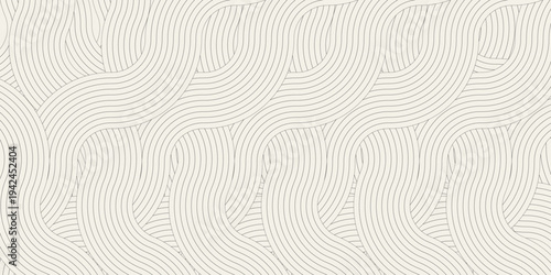 Vector seamless pattern. Modern stylish texture. Geometric striped ornament. Monochrome linear braids