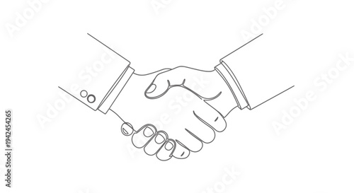 Two Hands Shake Signifying Agreement, Partnership, and Professional Collaboration in a Business Context.