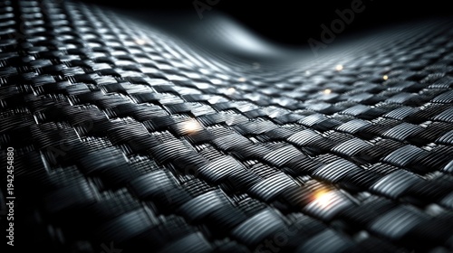 Carbon fiber texture, black woven pattern, automotive racing background, modern technology material, strong and lightweight 