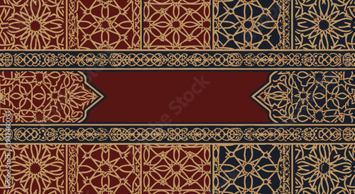 Intricate Geometric Pattern with Floral Motifs.