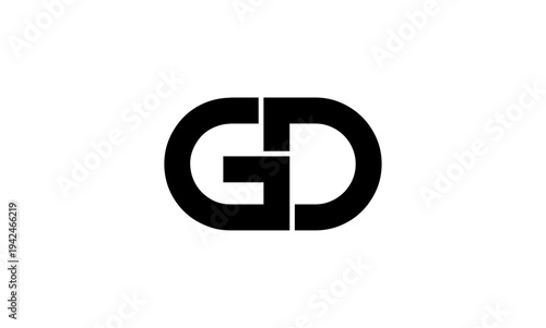 GD initial letter logo or GD monogram