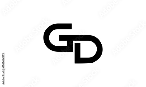 GD initial letter logo or GD monogram