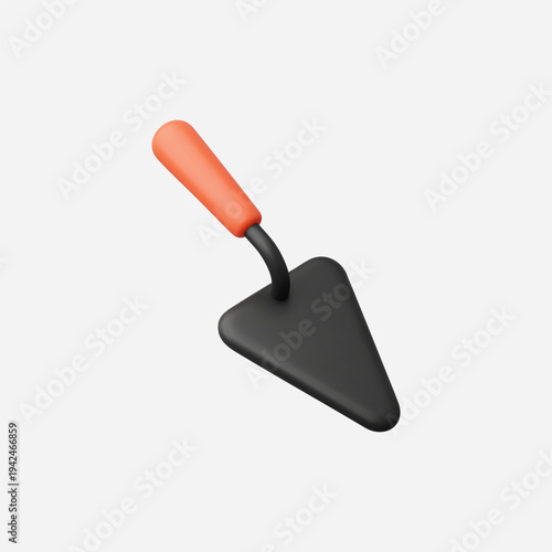 3d Realistic Trowel Icon vector illustration