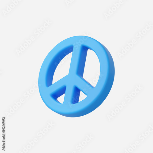 3d Realistic Peace icon vector illustration