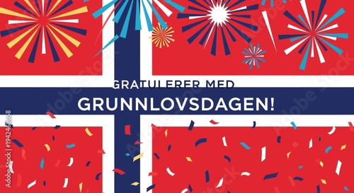Norwegian Constitution Day Celebration with Fireworks 1.