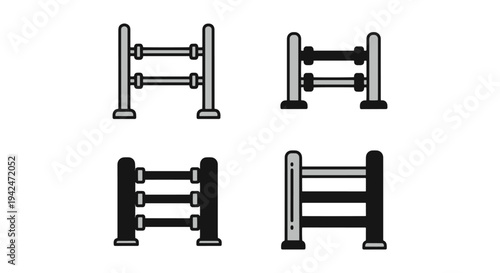 Agility Ladder Line art vector modern abstract vibrant