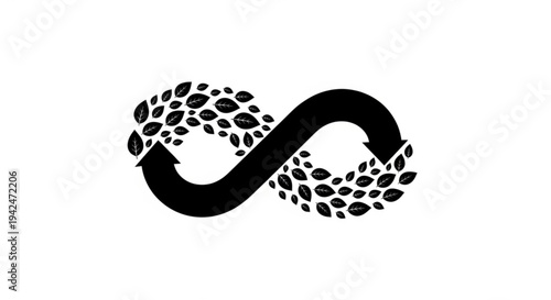 Infinite loop symbol with cheetah print pattern, representing eternity and speed from a straightforward viewpoint