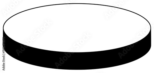 Podium round black display platform isolated minimal vector illustration