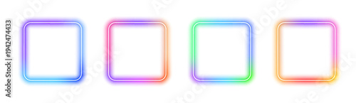 Bright gradient glowing square with smooth illumination and luminous halo, perfect for abstract digital backgrounds and presentations. vector