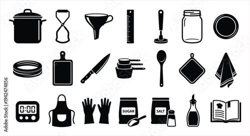 Culinary Tools and Utensils Collection: Kitchenware and Cooking Essentials