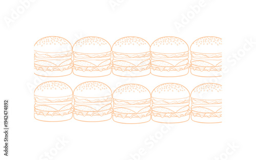 Blurry orange and white image with multiple rounded shapes