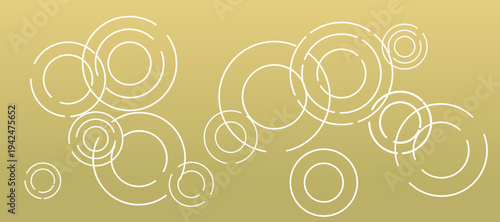 金色のシンプルな波紋の背景イラスト