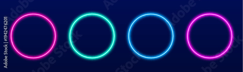 Abstract glowing circular frame with radiant gradient edges and soft illumination, perfect for modern digital banners and creative projects. png