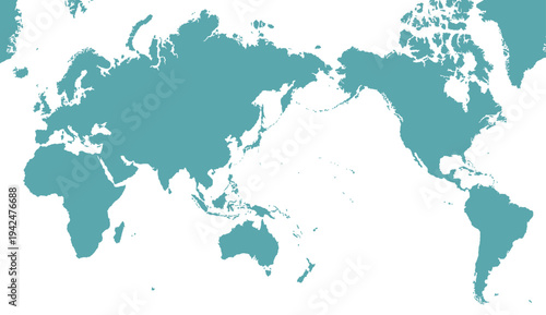 世界地図のシルエットイラスト　world map