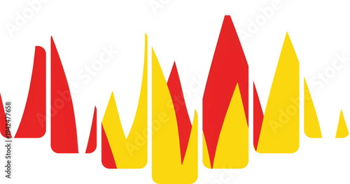 Abstract Fire Flames Graphic Design Element.