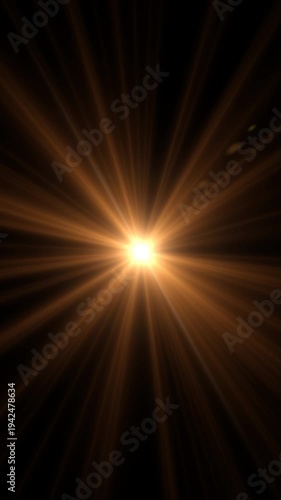 Optical lens flare effect on black backgound