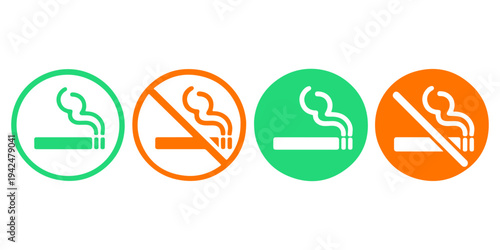 Set of colorful flip flop vector icons featuring glossy round web buttons with arrow and dollar symbols in orange and green for business design illustration