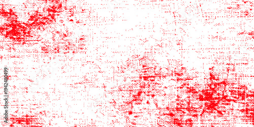 A red grunge paint background with blood splattered texture and ink splashes creates a dirty vector illustration design for a love heart wallpaper backdrop