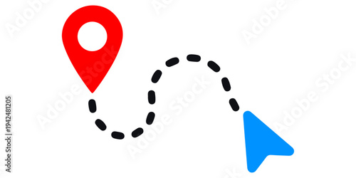 A red 3D exclamation mark sign stands as a bold vector illustration on a white background, blending a heart shape symbol with a modern love icon design for a Valentine card concept