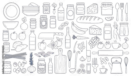 Pickle jar with ingredients