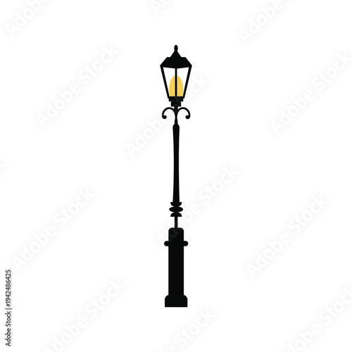 Garden Park Lamp. City Street Lamp Outdoor Lighting. Decorative Lamp Post. Minimal Garden Lamp.