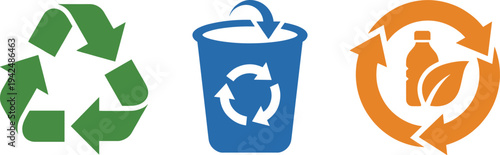 Recycling symbols for eco friendly practices