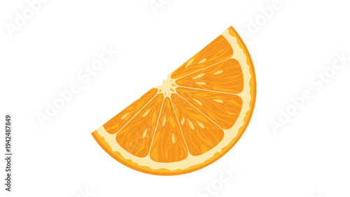 Juicy, vibrant orange slice, showcasing its fresh texture and refreshing qualities, perfect for fruit and healthy eating concepts.