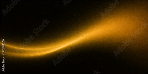 Abstract an illuminating golden arc gracefully sweeps across a deep black expanse, a striking display of contrast and elegance, creating a visually captivating composition.