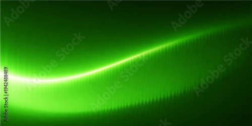 Abstract an elegant, flowing green gradient background, with a bright line. The dynamic curves of the design evoke a sense of movement and energy.