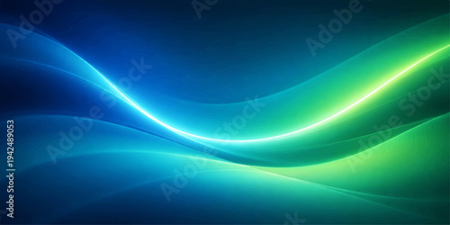 Abstract a serene, flowing design with gradients of vibrant blue and refreshing green, suggesting a sense of calm and natural energy, perfect for modern digital applications.