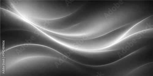 Abstract flowing waves dance in a captivating symphony of light and shadow, creating a visually stunning design. These dynamic lines create a sense of movement and energy.