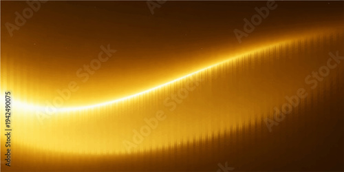 Golden luminous wave of light energy, emanating a sense of radiant brilliance and dynamism in a photorealistic display.