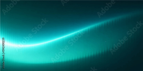 Abstract teal green curve with subtle gradient create a sense of movement. with artistic, creative feel.