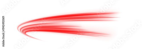 Radiant red speed streak with glowing edges and subtle highlights, ideal for abstract digital compositions and banners. png