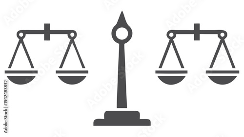 Scales of justice illustration depicting balance and legal judgement