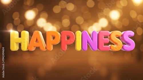 Celebrating international day of happiness with joyful colorful lights