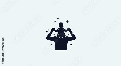 Silhouette of Person Flexing Muscles Strong.