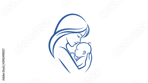 Mother Holding Baby Close to Chest.