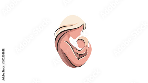 Mother Holding Baby in Her Arms.