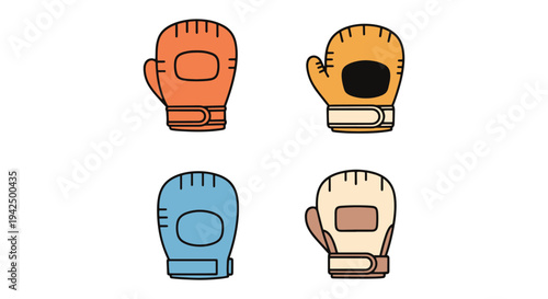 Focus Mitt Line art vector clean artistic abstract color