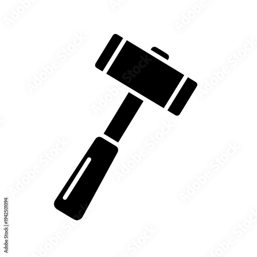 Judge's gavel illustration on a white background from a front viewpoint