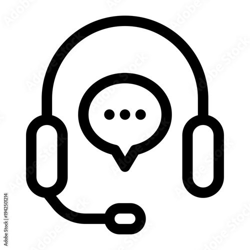 Customer Service Headset Icon