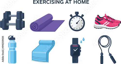 Illustration of exercising equipment