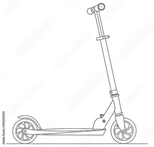 Electric scooter illustration showcasing sleek design and modern transportation solution for urban commuting and recreation