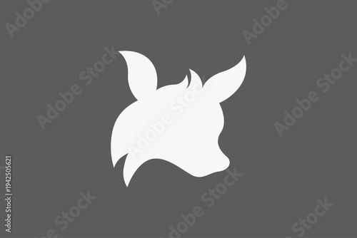 horse head modern simple logo