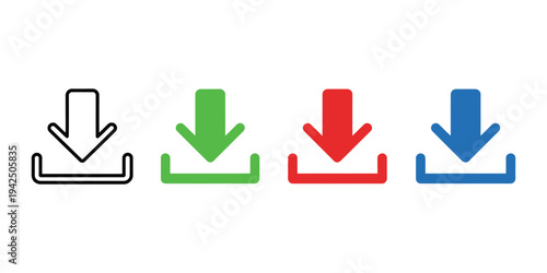 Download arrow, file data transfer, saving storage cloud software, digital technology interface, UI web app network internet, sync backup upload archive folder system process, symbol icon minimal mode