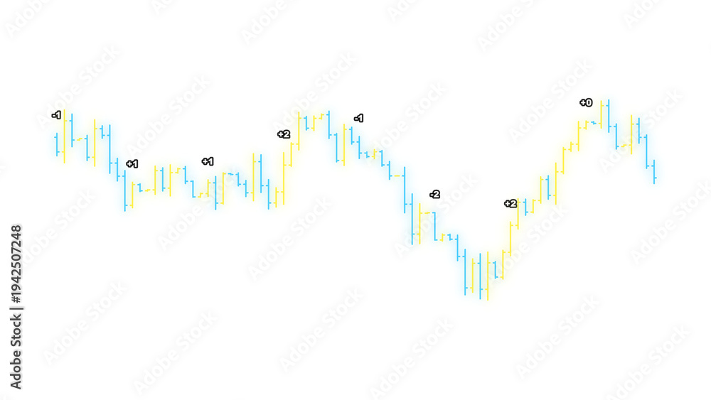 Obraz premium Dynamic Candlestick Chart, financial market analysis, stock trading data visualization, investment strategy graphic, business finance PNG