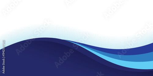 Abstract Blue Dark and Light Blue Curved Modern Design