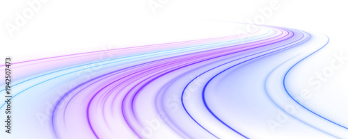 Pink and blue motion trail with luminous highlights, smooth streaks and dynamic light flow PNG