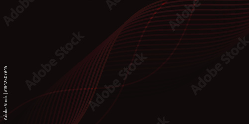 Abstract Dark Red Wave Background Elegant Flowing Lines Luxury Corporate Design